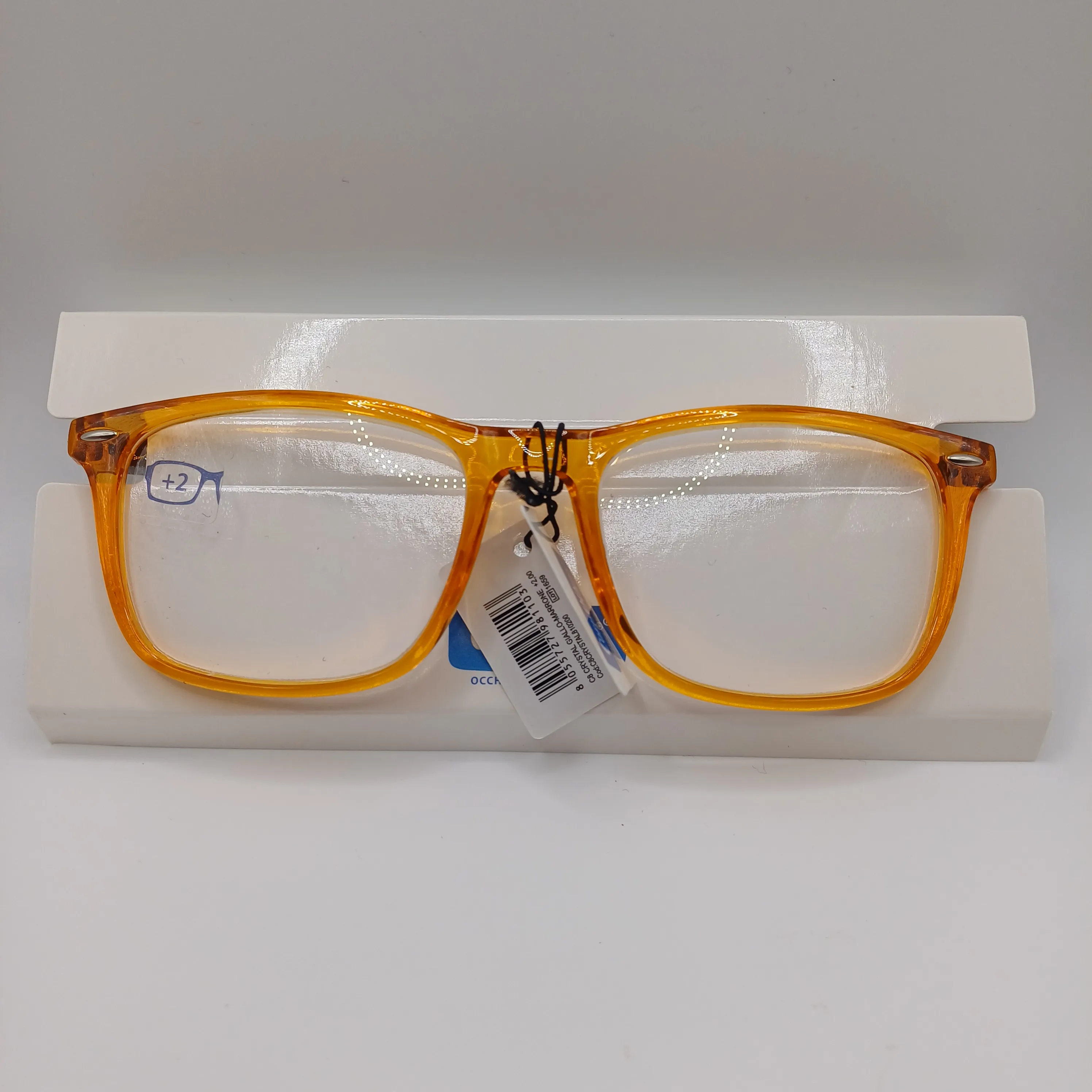Lunette de lecteur jaune +2