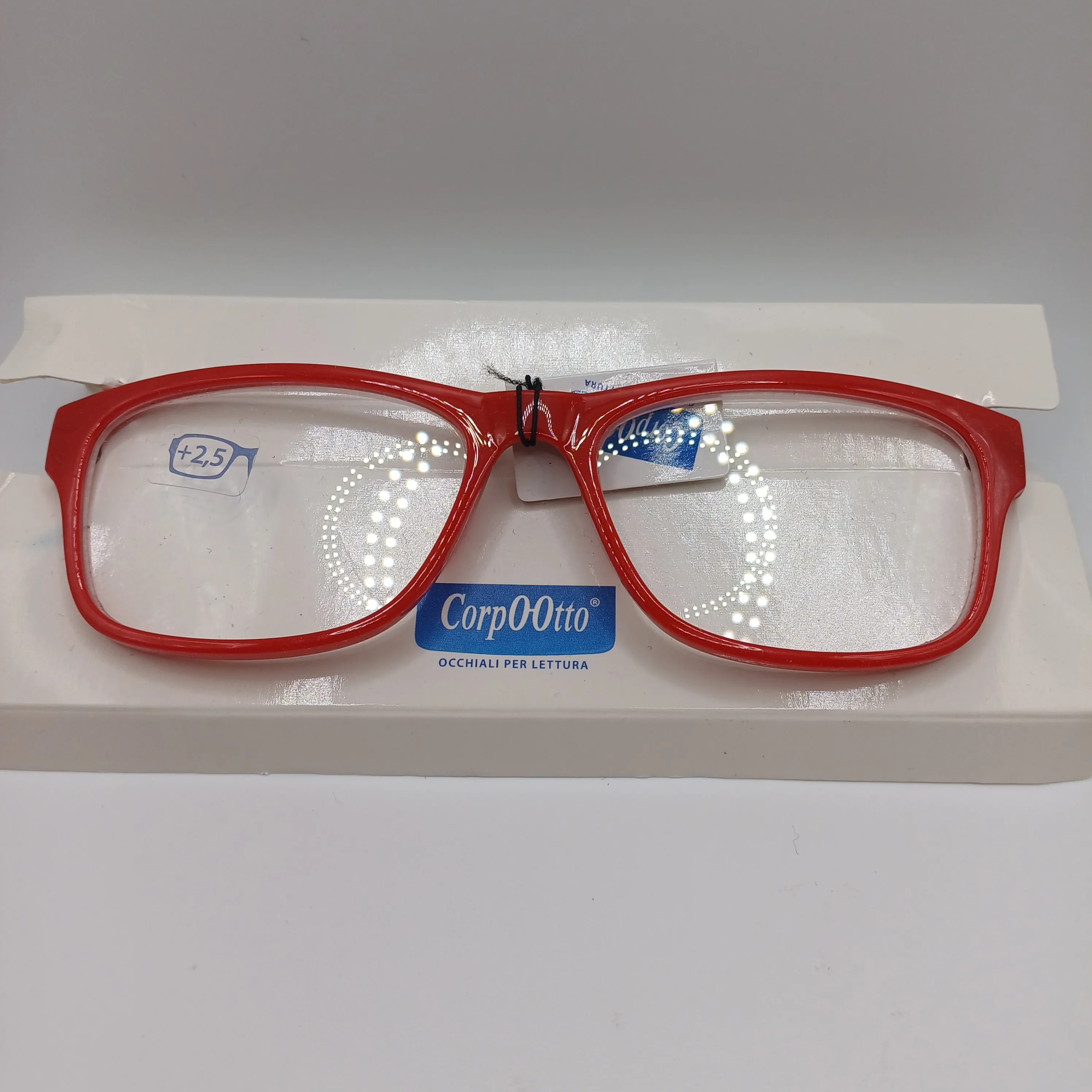 Lunette de lecteur rouge +2,5