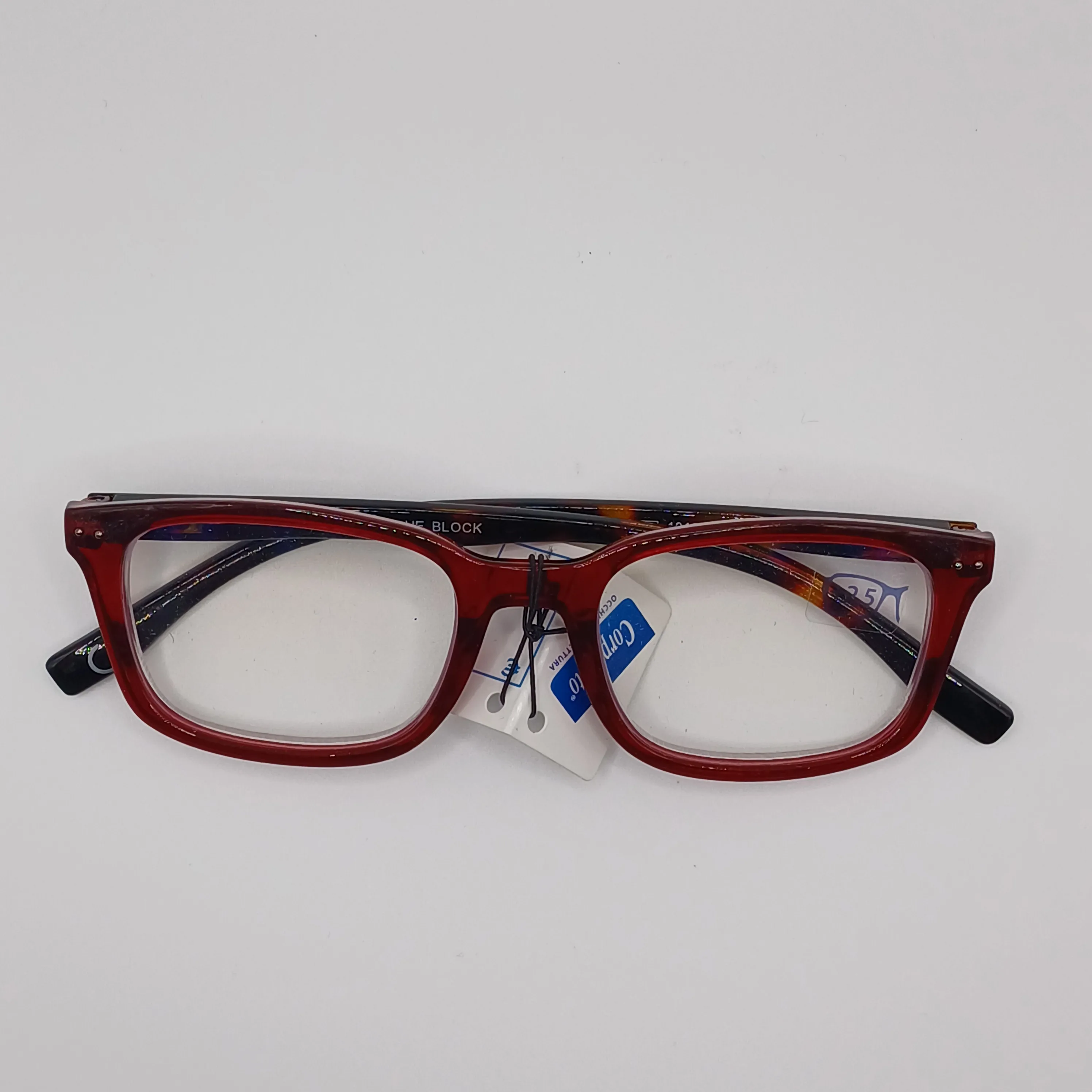 Lunette de lecteur rouge +2,5