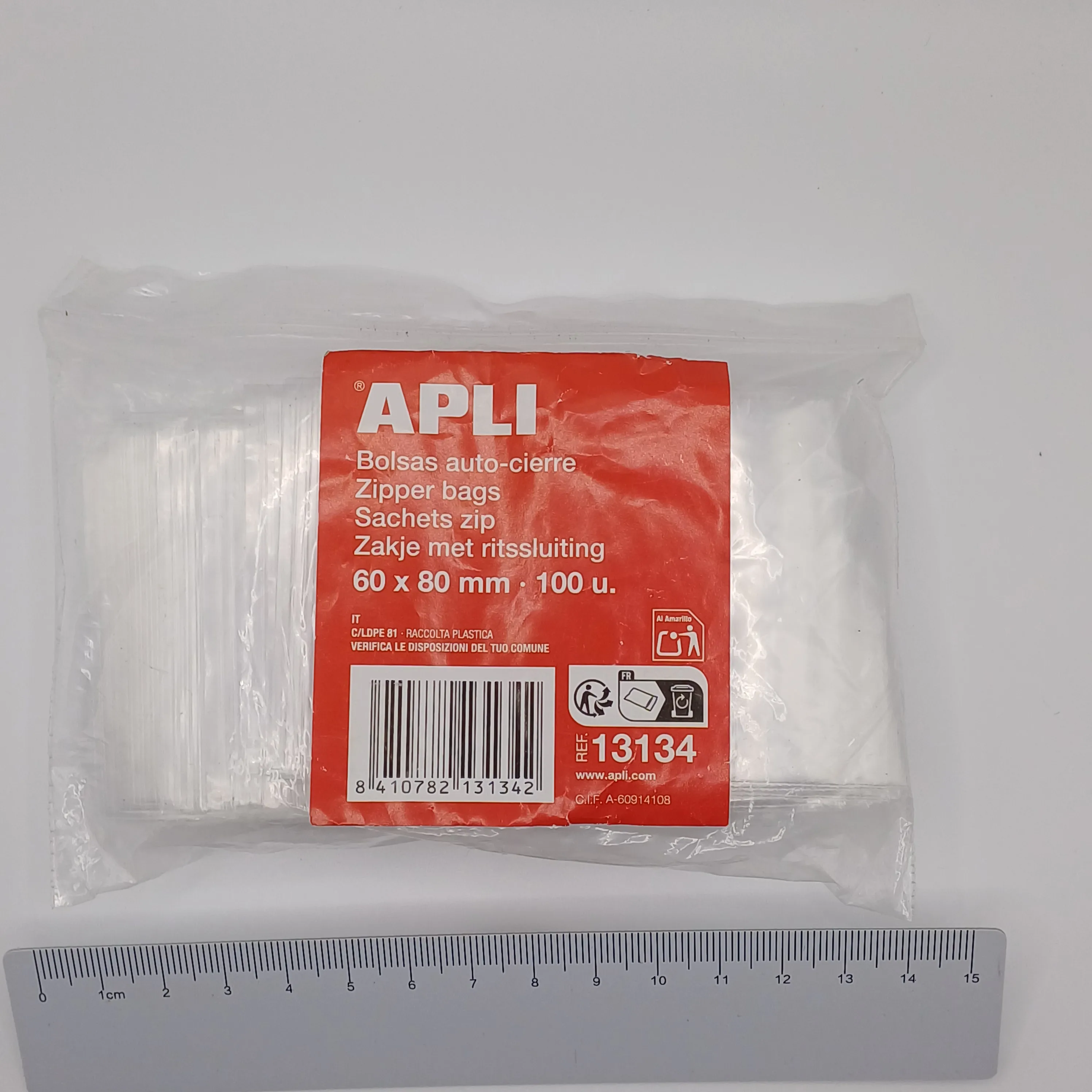 100 sachets zip