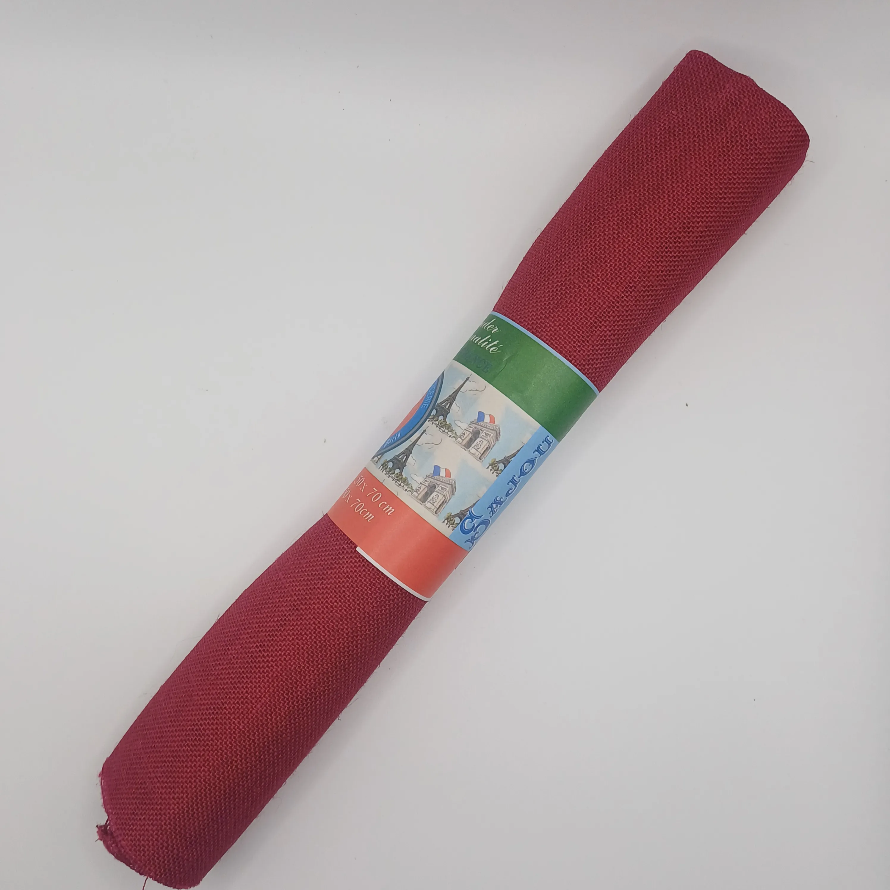 Toile lin cerise