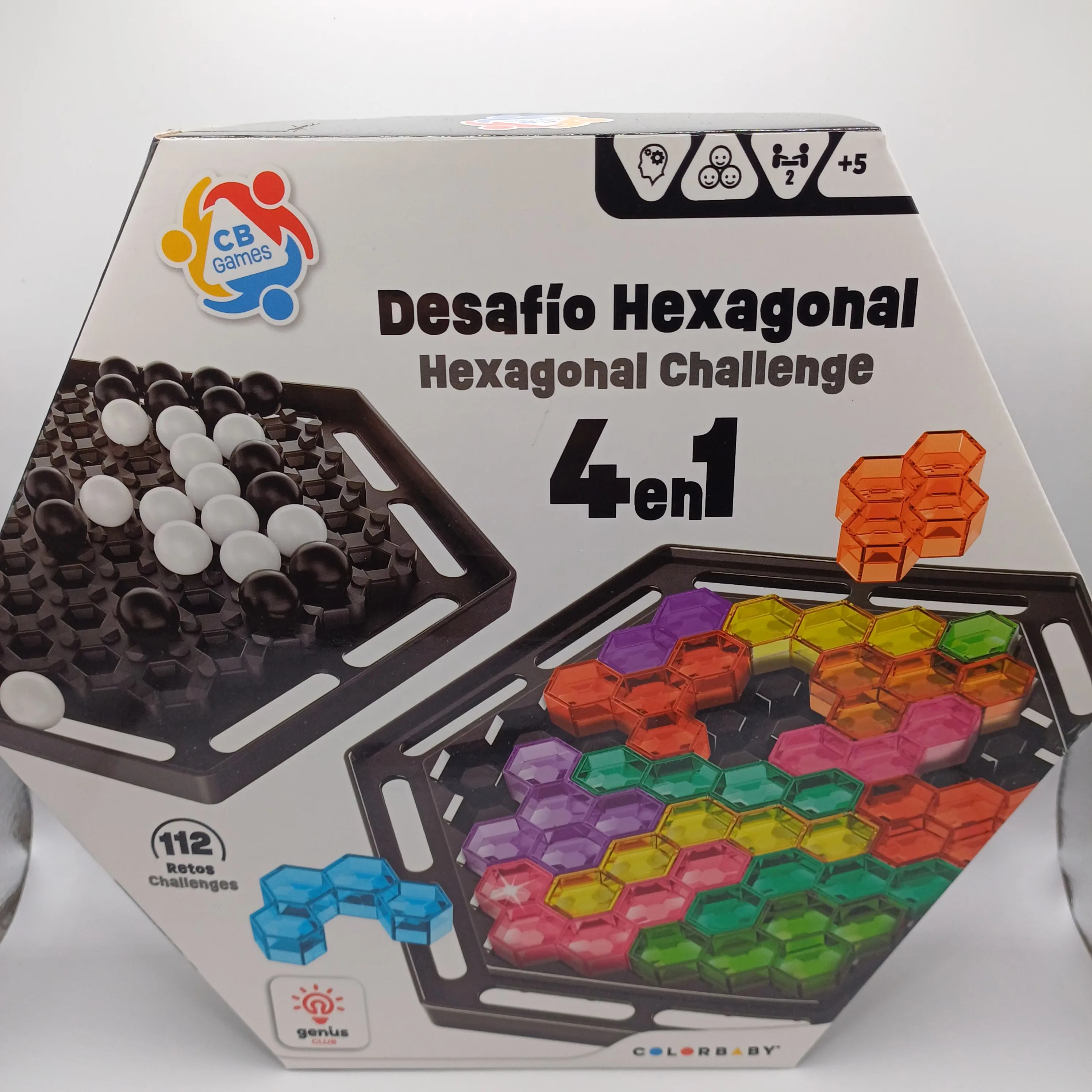 Jeu hexagonal challenge 4 en 1