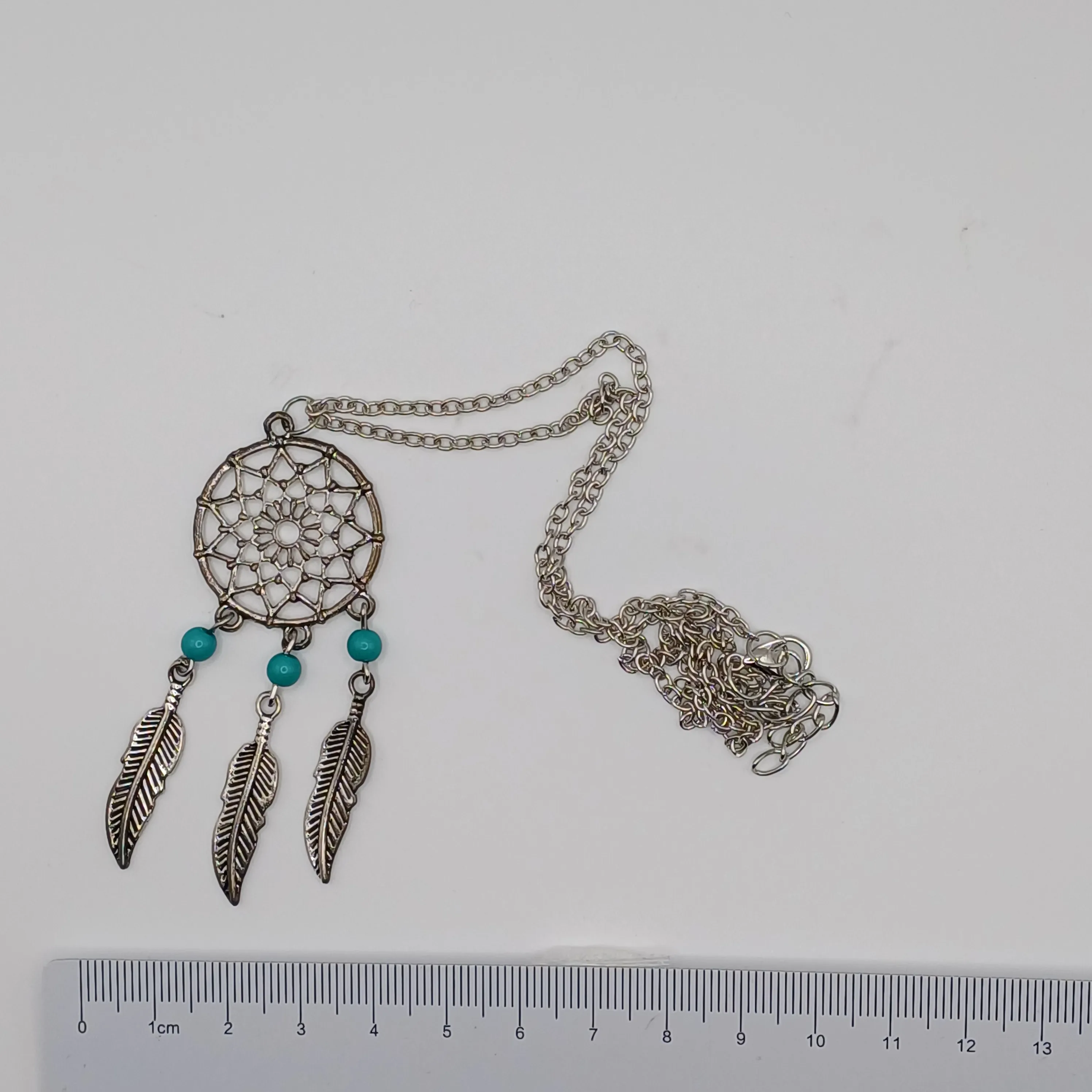 Collier fantaisie attrape rêve bleu