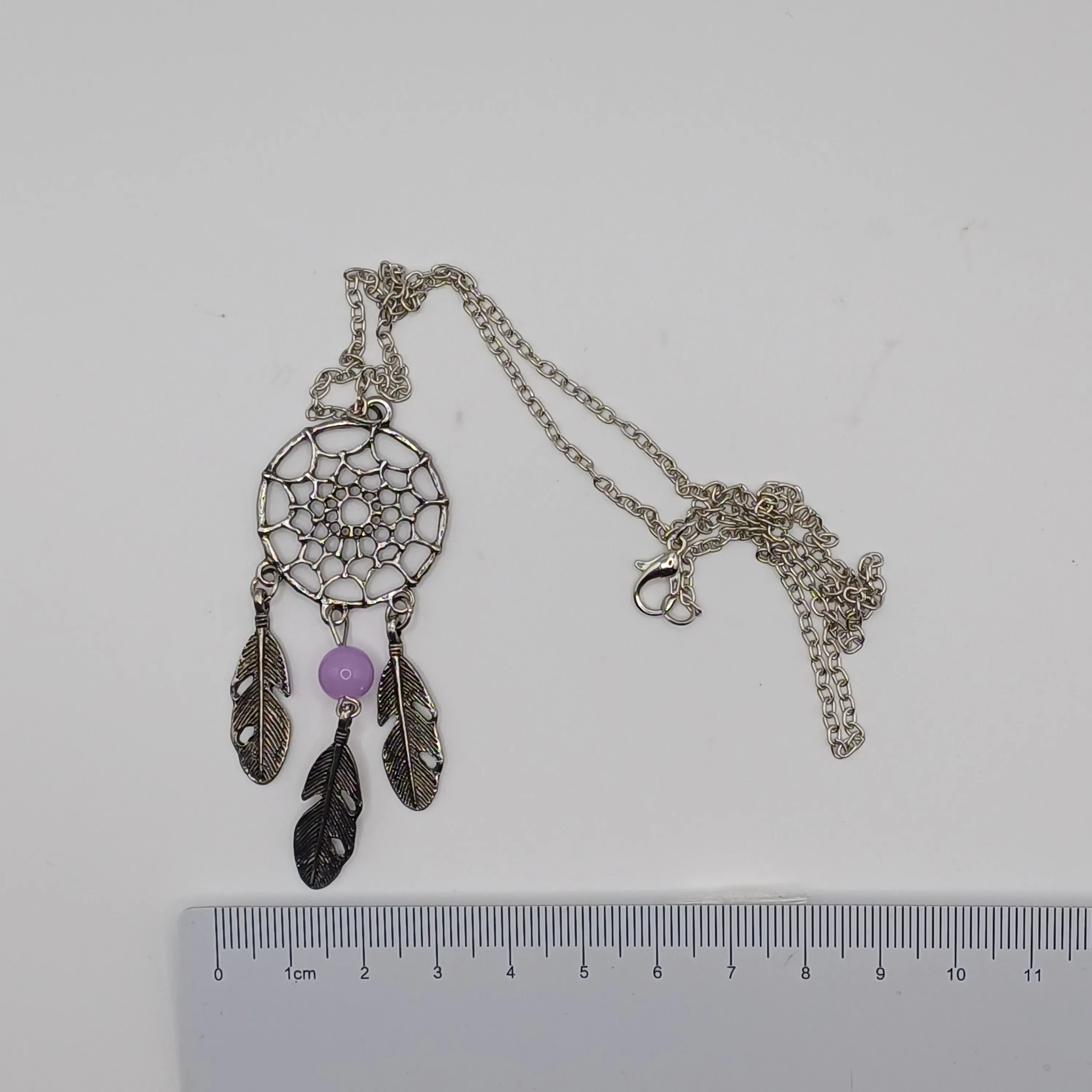 Collier fantaisie attrape rêve violet