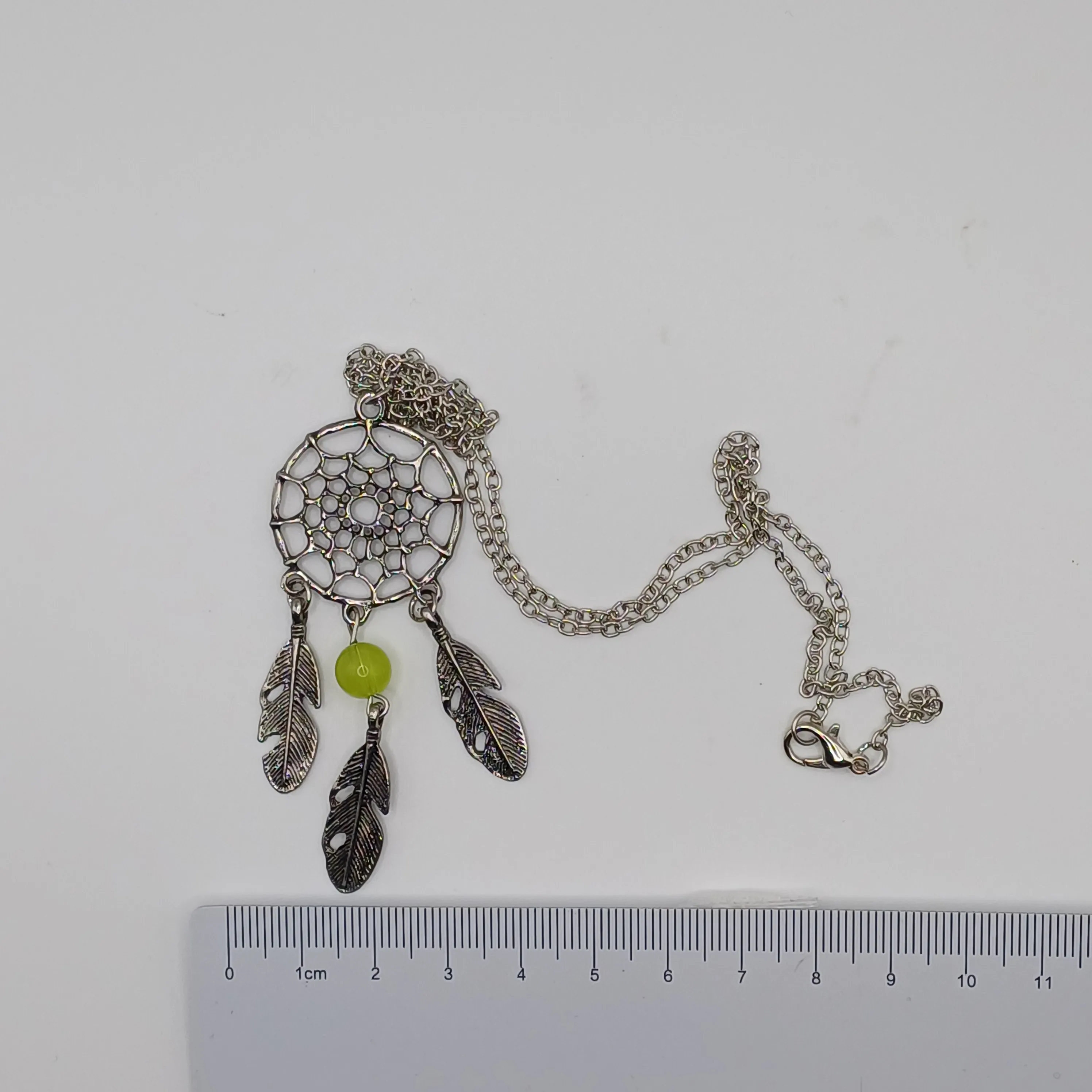 Collier fantaisie attrape rêve vert