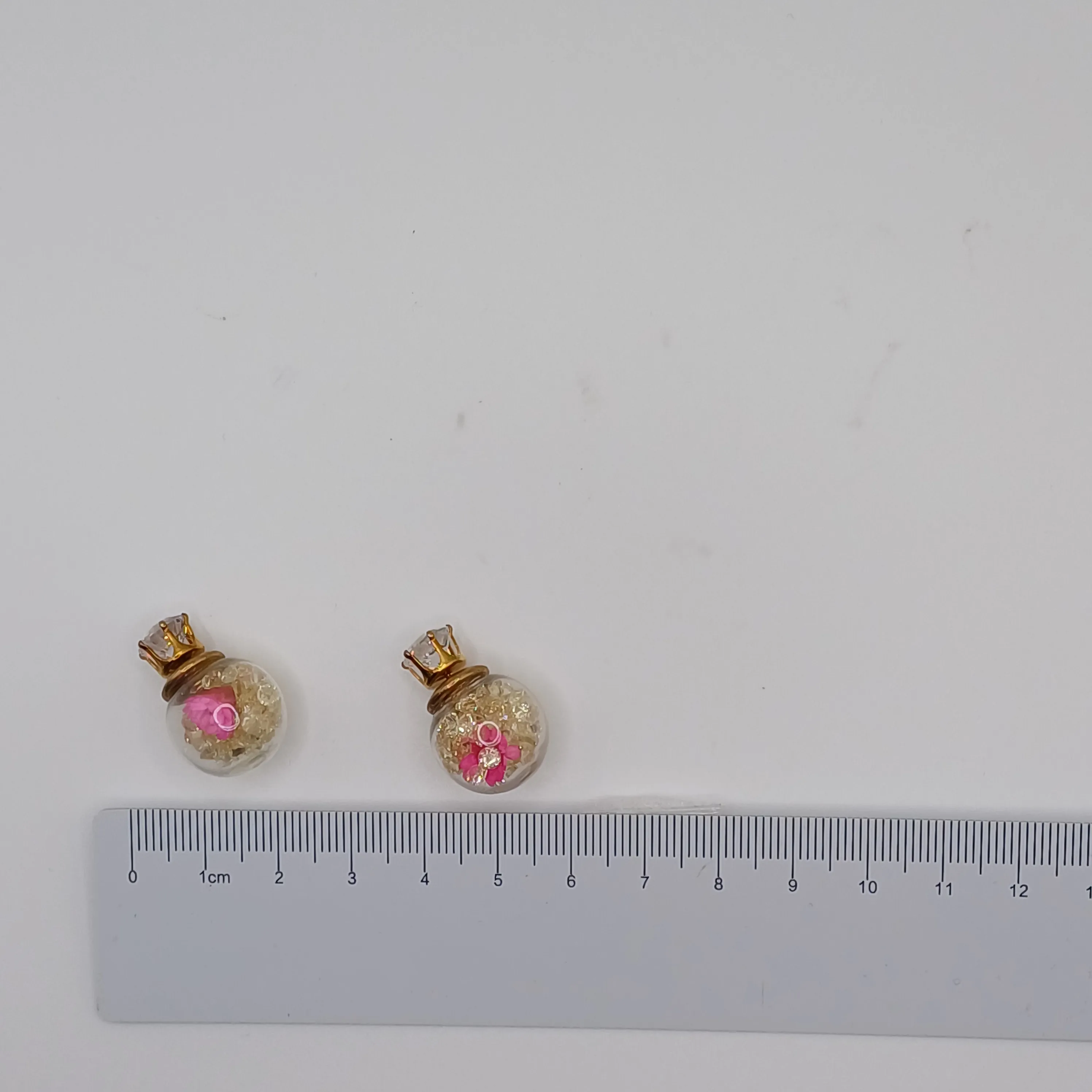 Boucle d'oreilles fantaisie fleurs - blanc