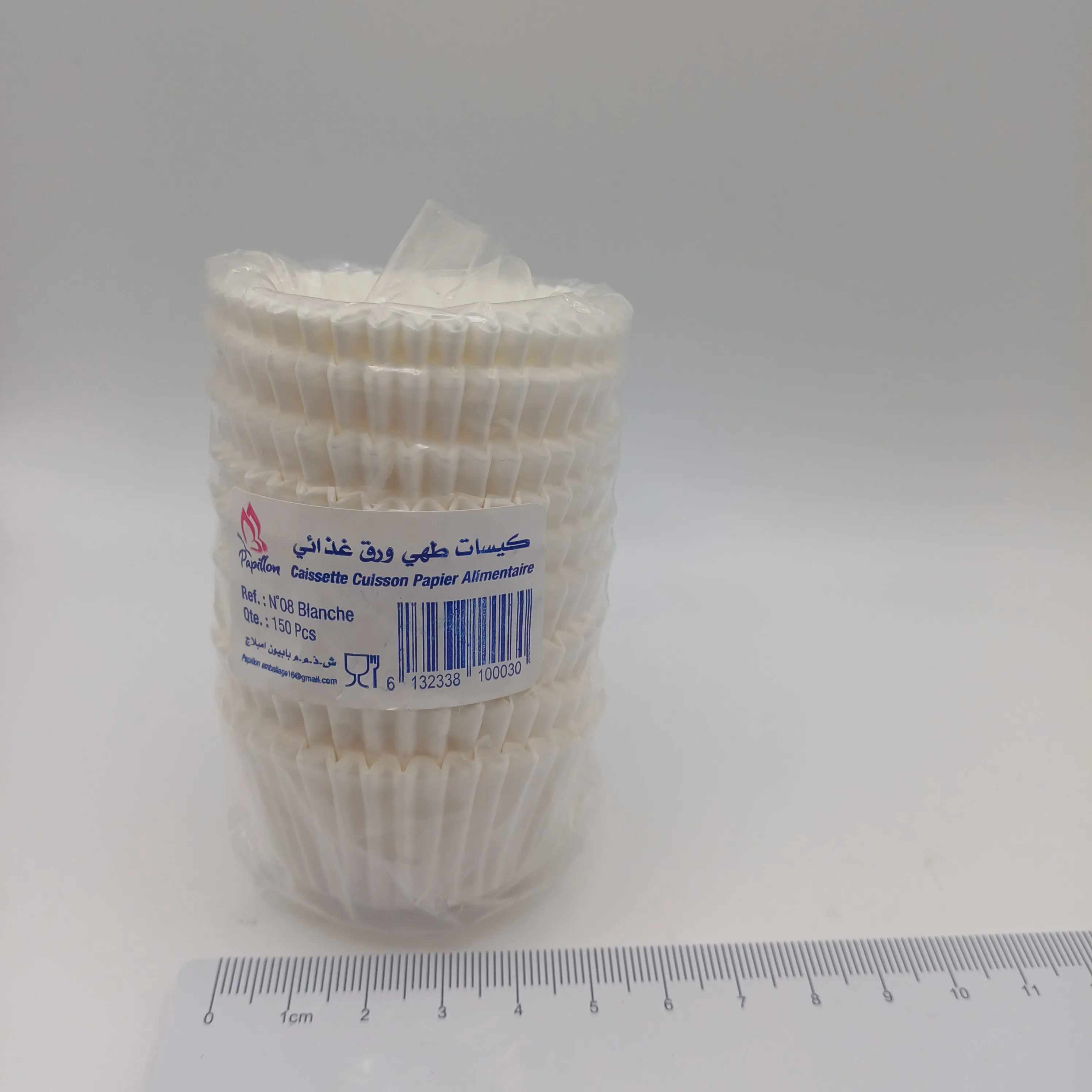 150 caissettes cupcake blanc