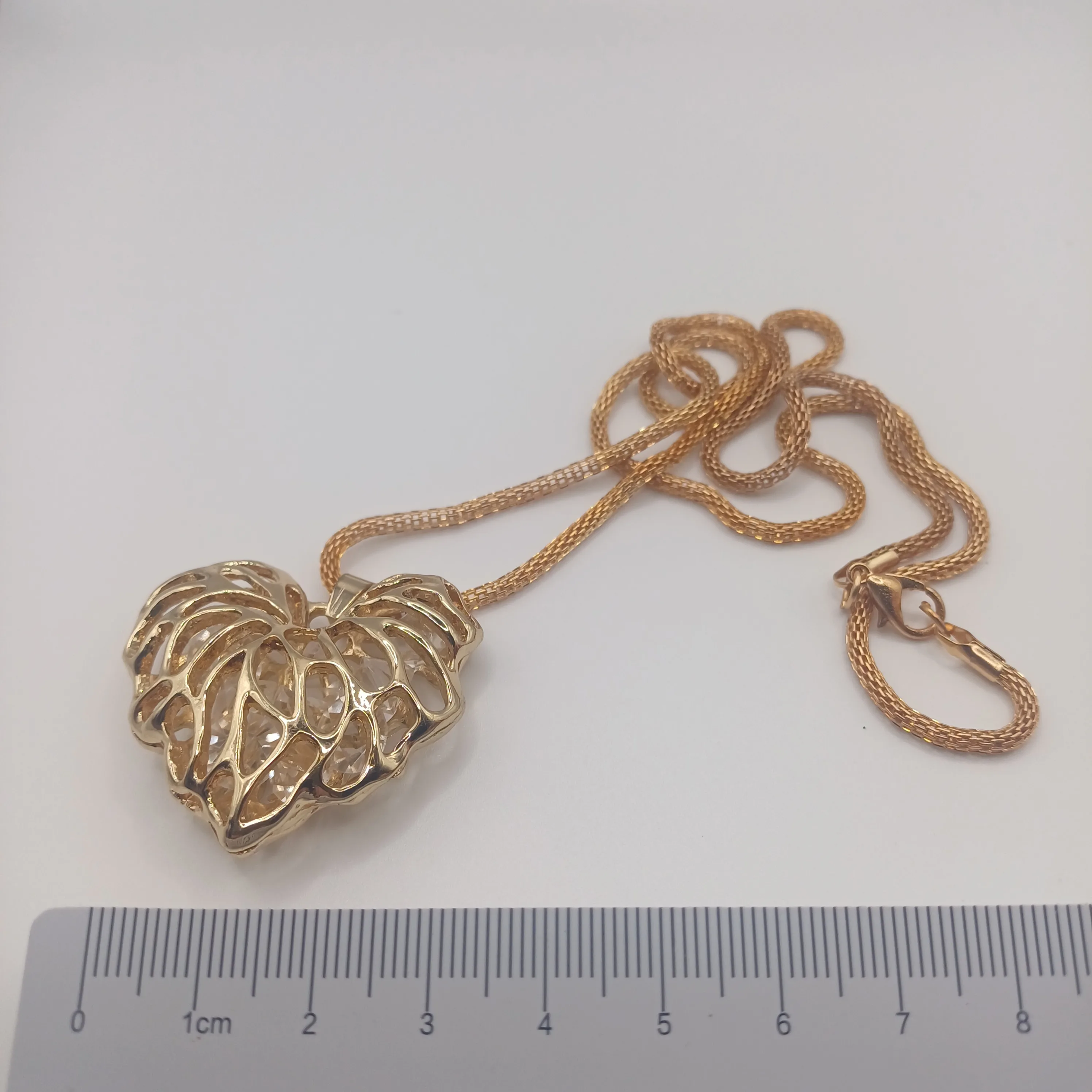 Collier fantaisie coeur or