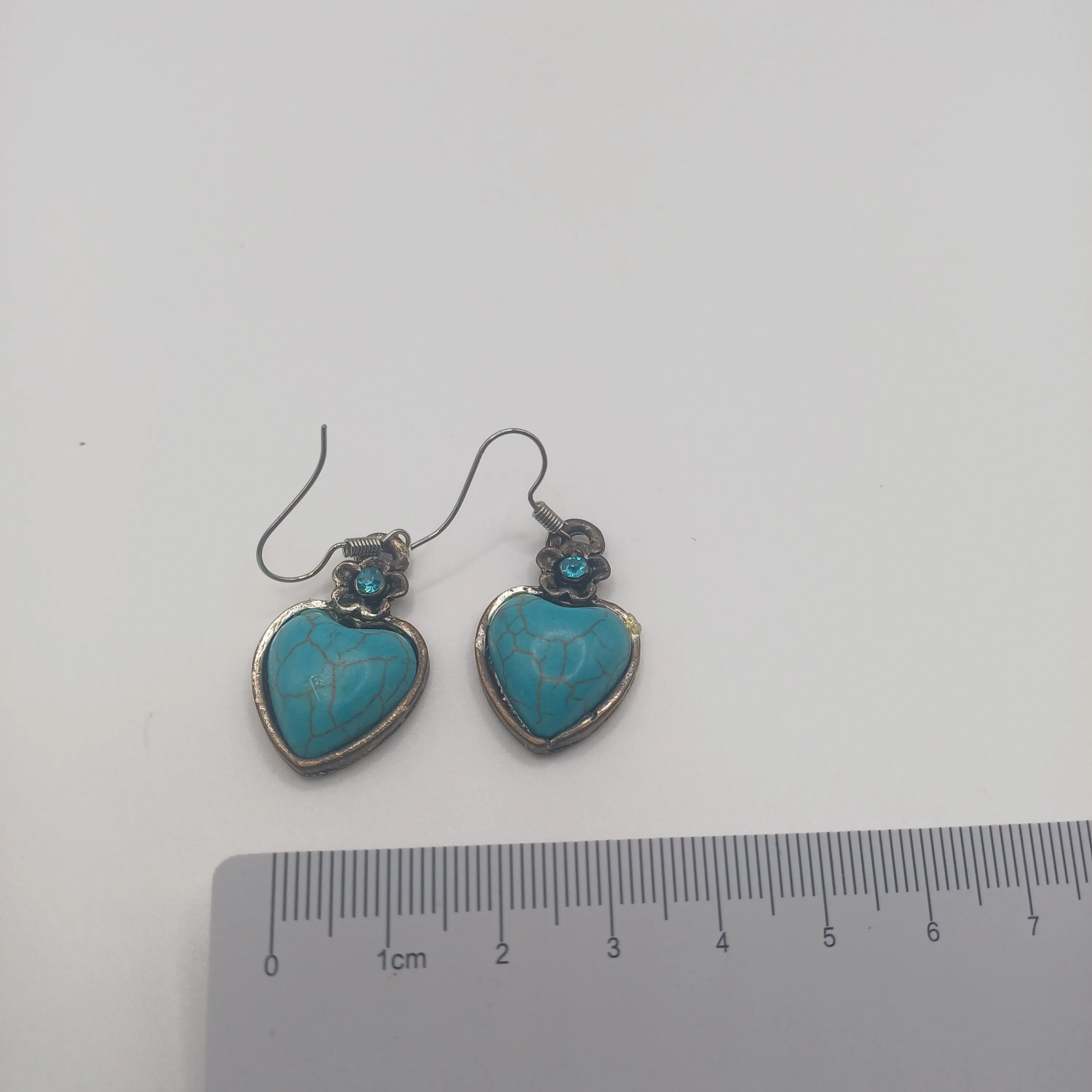 Boucle d'oreilles fantaisie fleur/coeur