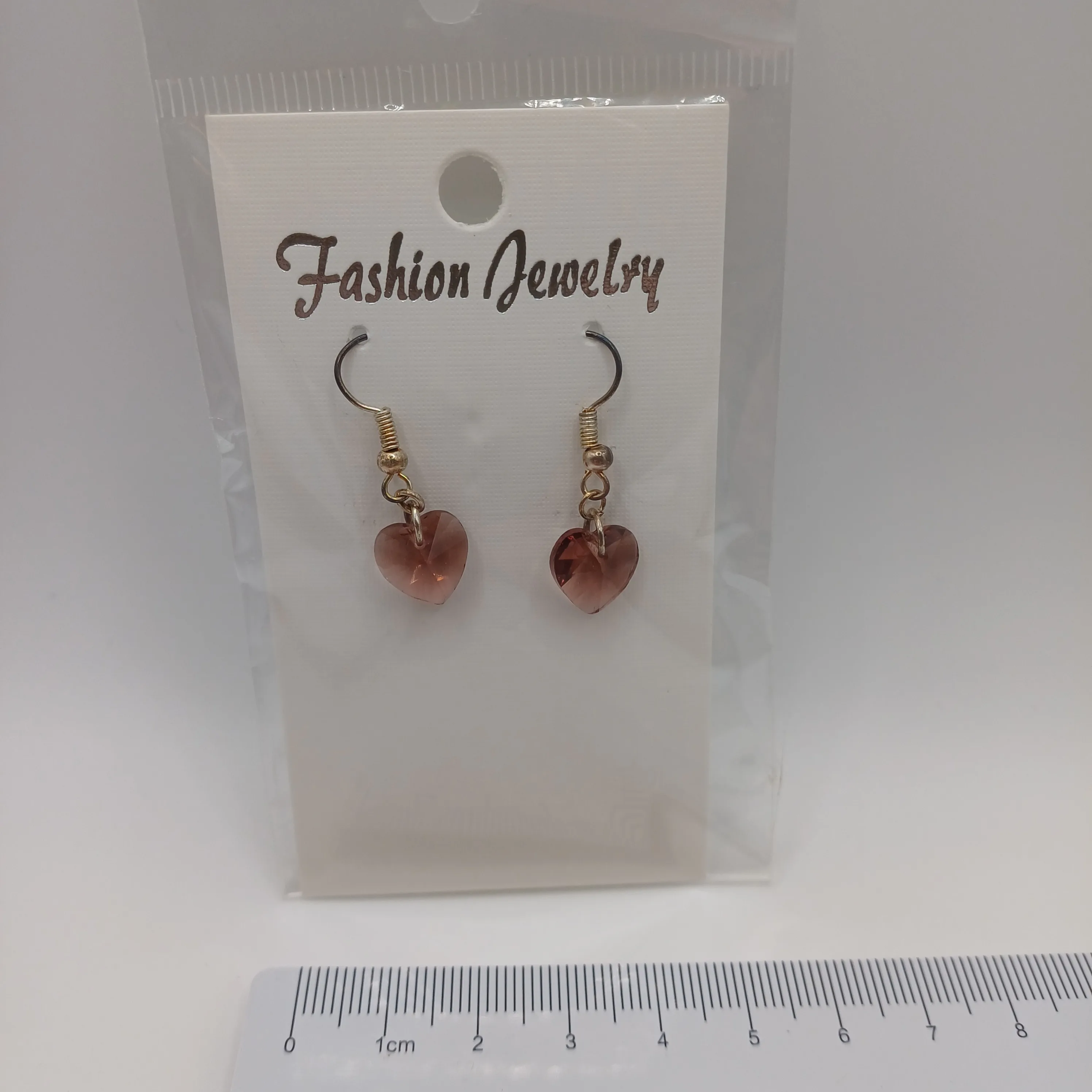 Boucle d'oreilles fantaisie Coeur Violet clair