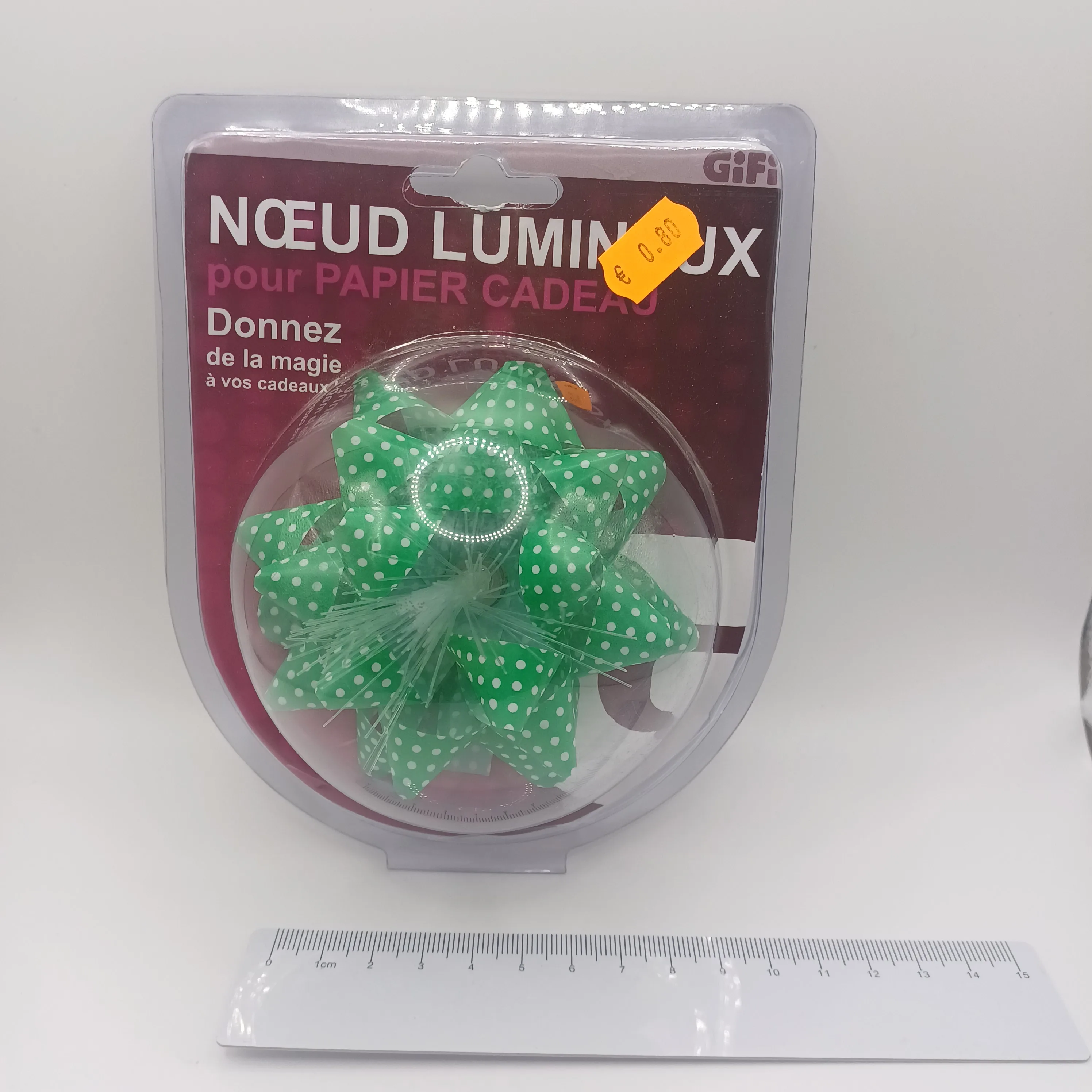 Noeud vert papier cadeau