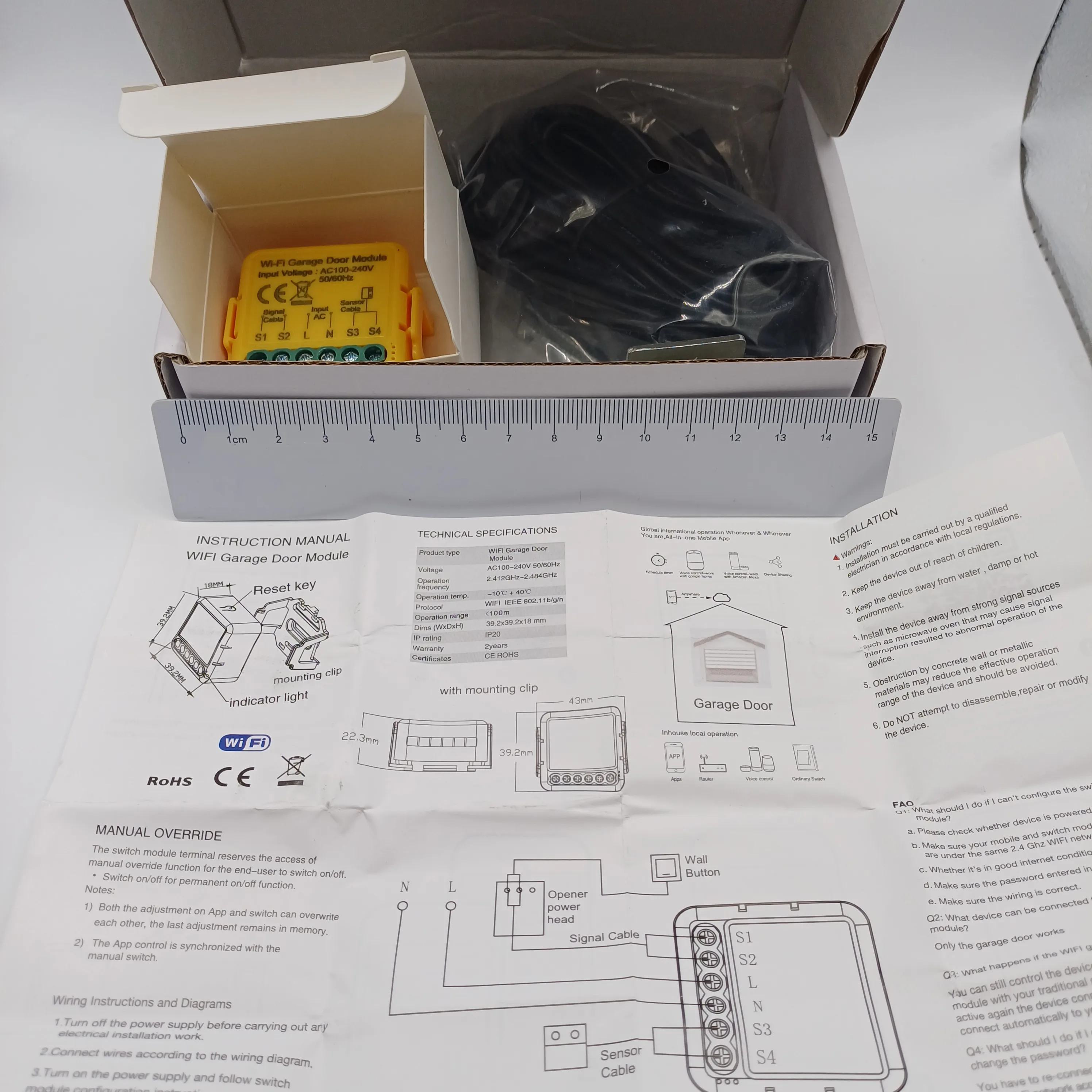 Module wi-fi porte de garage