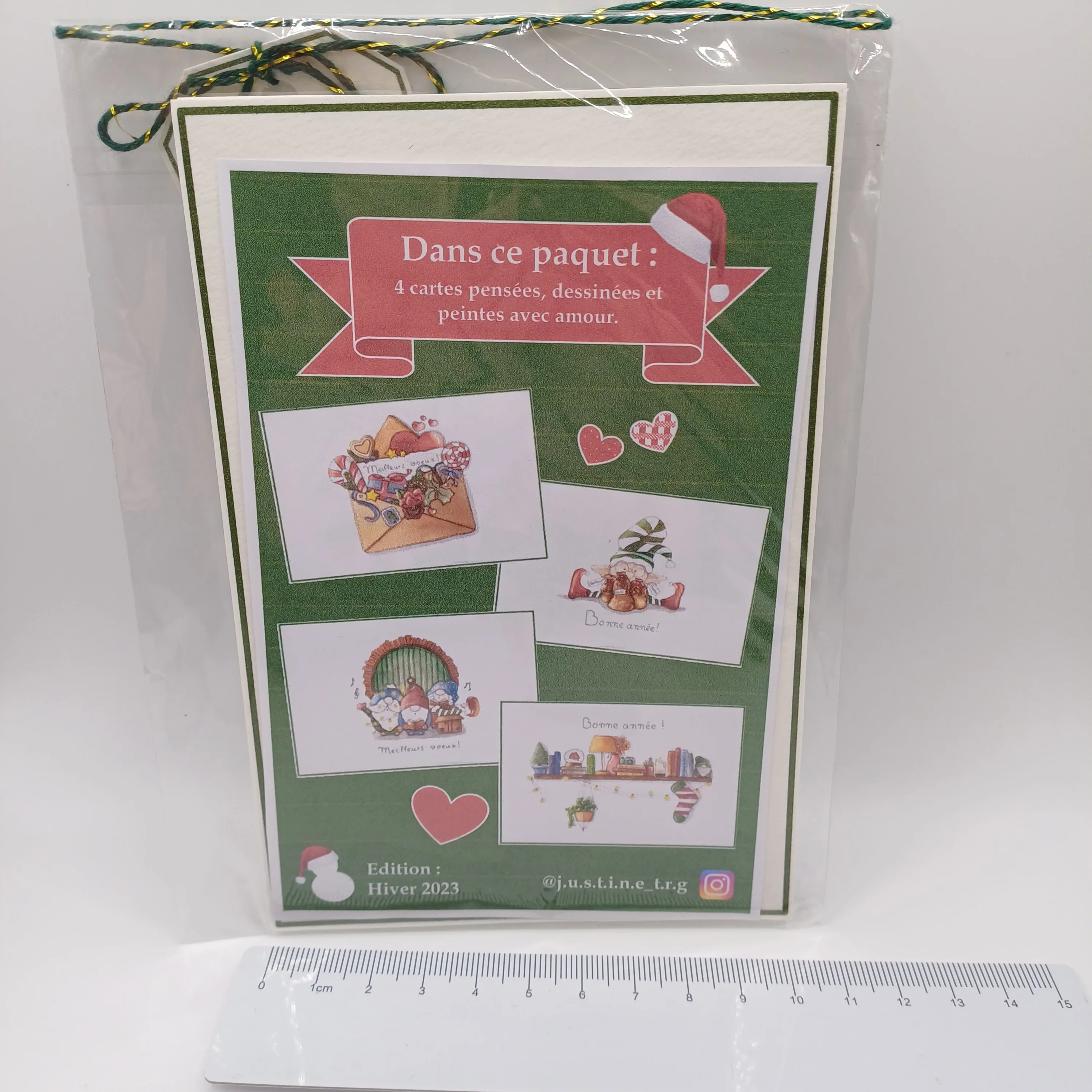 Lot de 4 cartes