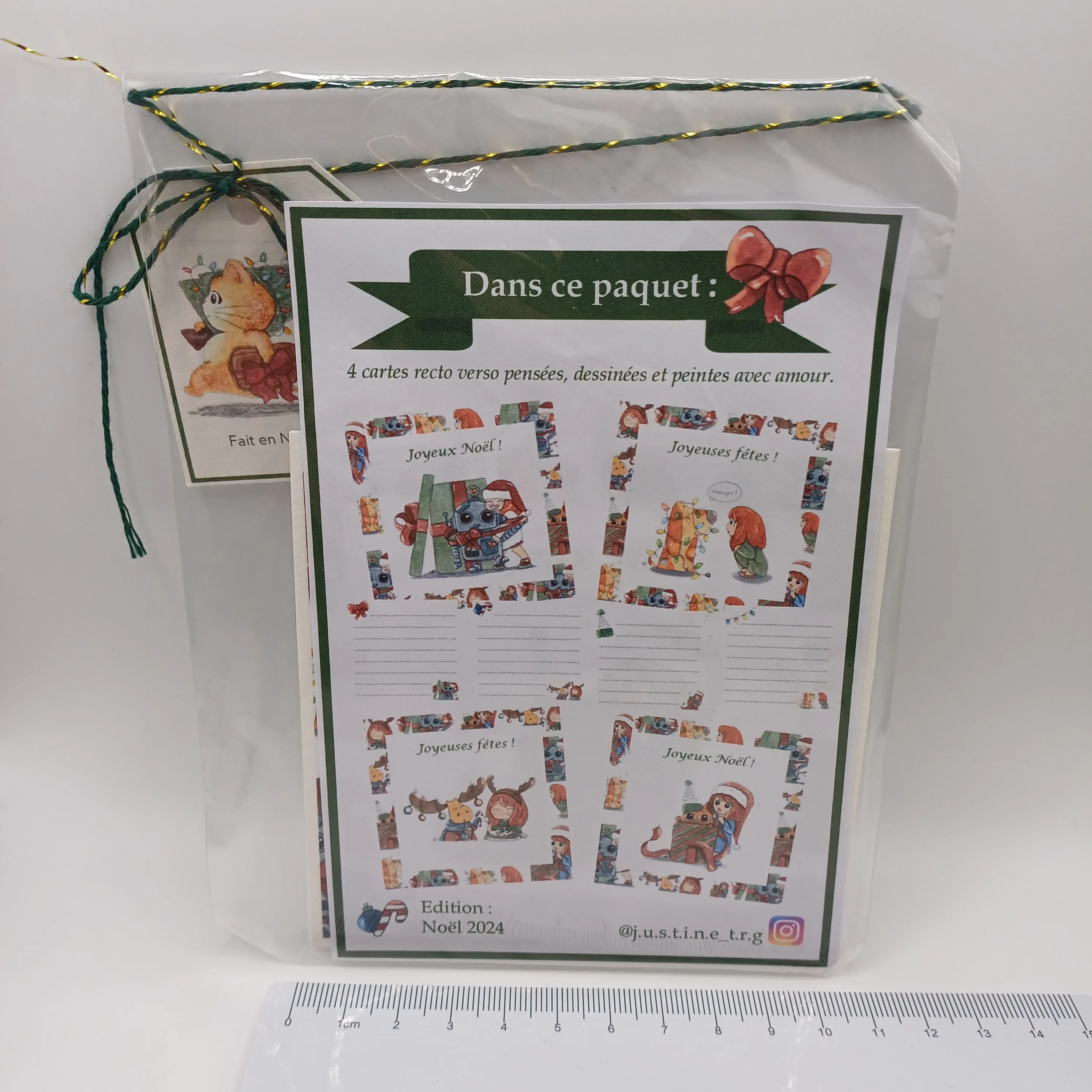 Lot de 4 cartes