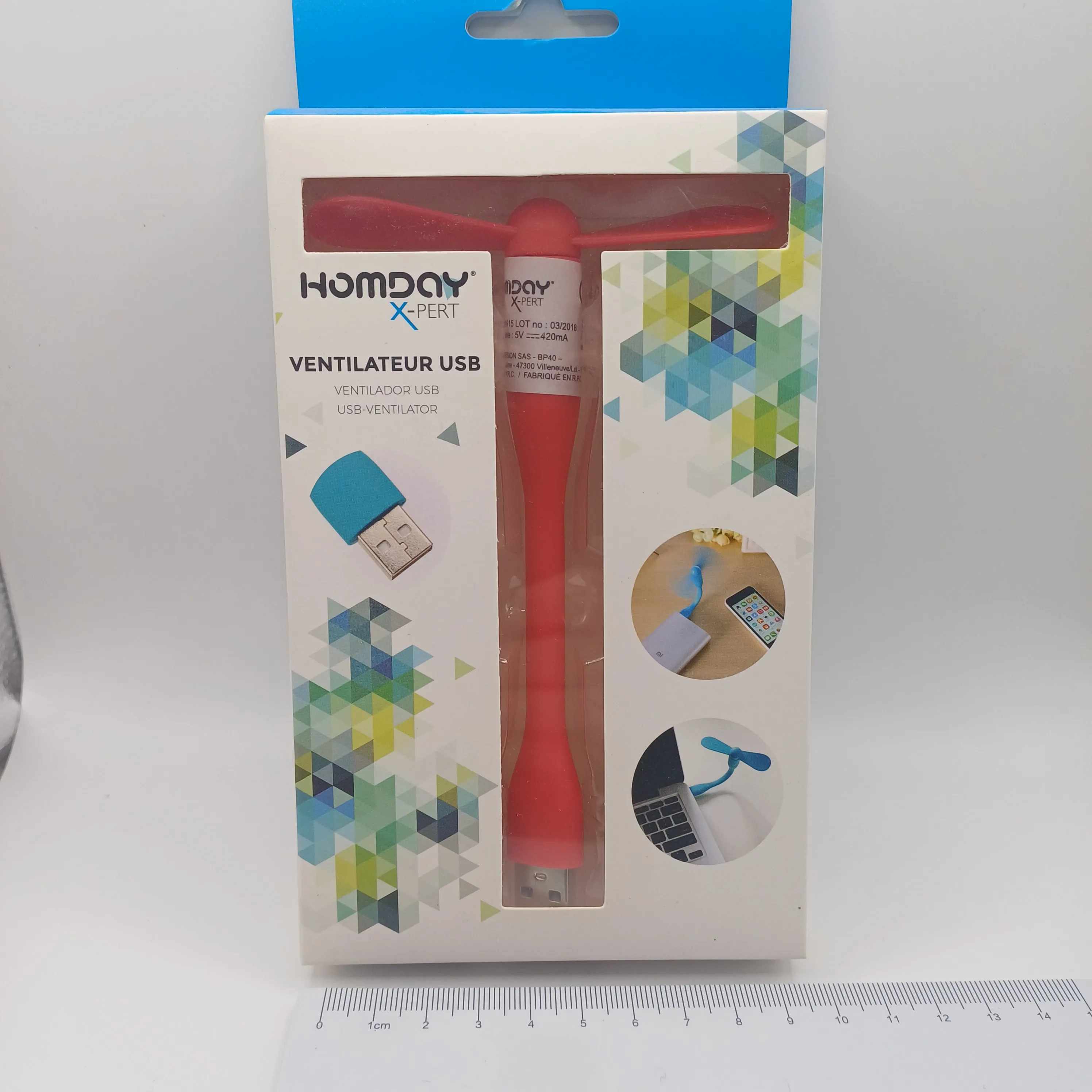 Ventilateur USB rouge