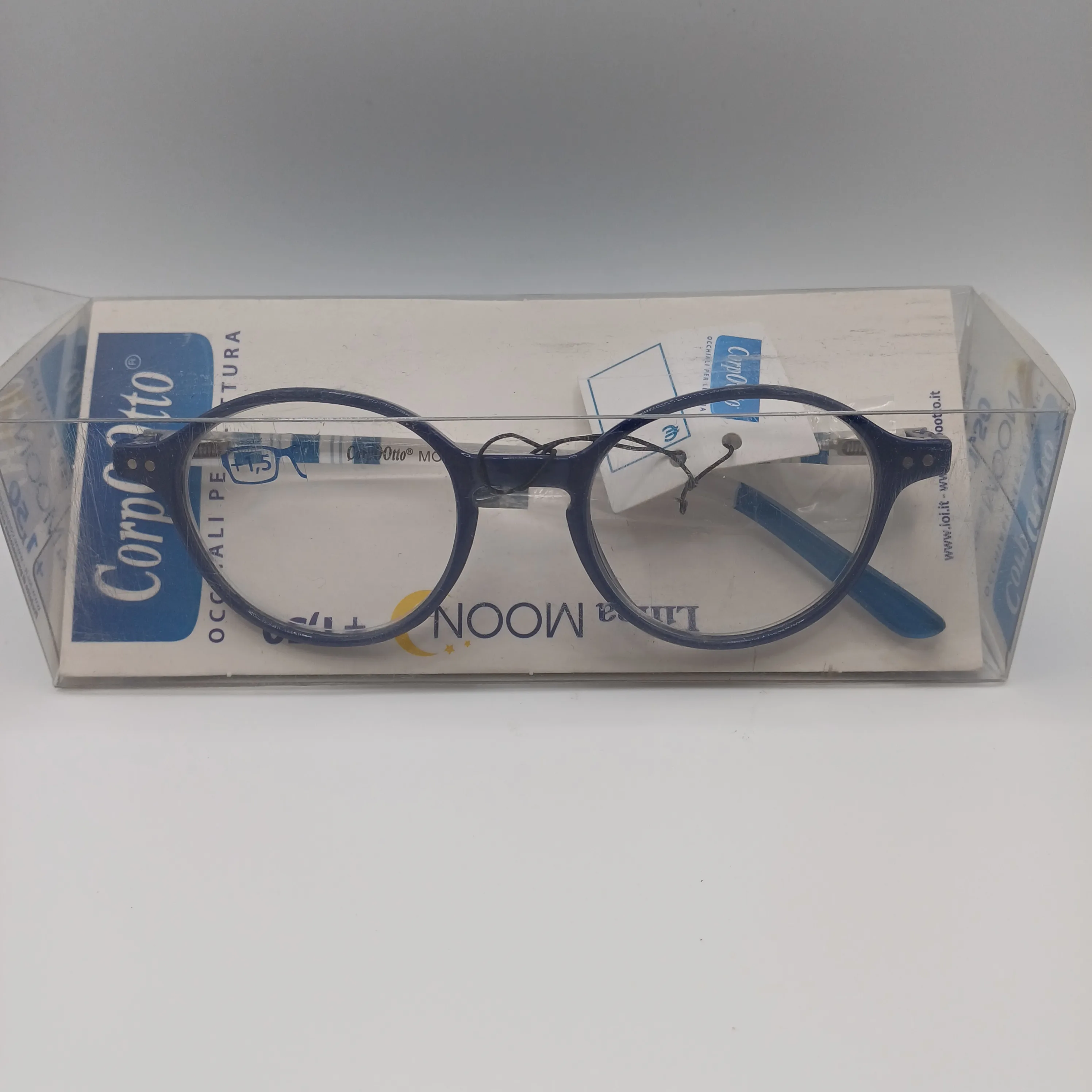Lunette de lecteur bleue +1,5